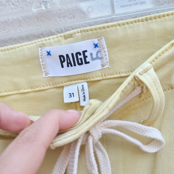 Paige | Carly High-Rise Cropped Wide-Leg Jeans in Vintage Vanilla Sugar Size 31 - Picture 6 of 12